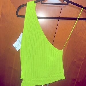 BNWT Zara one shoulder knit top